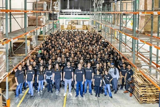 Team member helping a customer at the counter